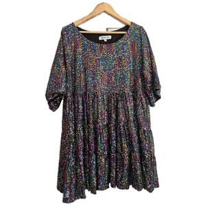 Amazing Lace Short Sleeve Cocktail Evening Dress Black Multi Color Sequin